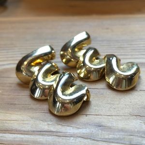 Vintage | Gold-tone Link Statement PiercedEarrings